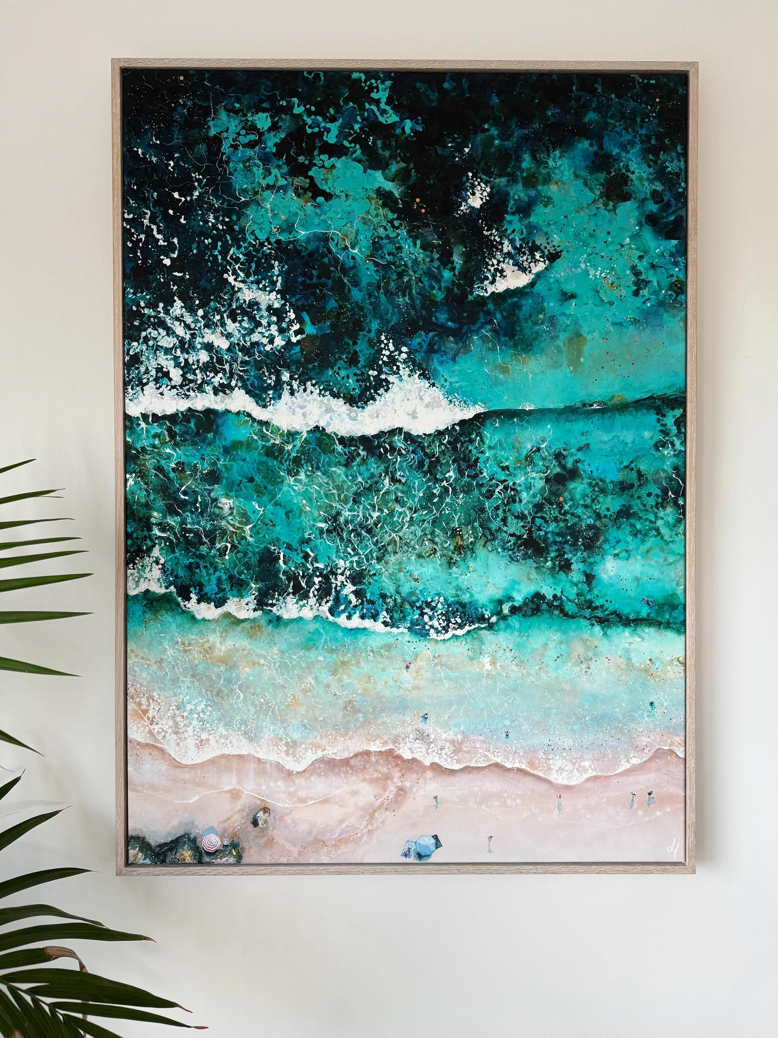 &lsquo;Eternal Waves I&rsquo; 🌊

Hand Embellished with Acrylic &amp; 24k Gold Leaf, printed on premium canvas &amp; framed in solid white washed frame. One of ten only.

Ready for immediate delivery. 🚚

DM me for details.

#artprint #coastalvibe