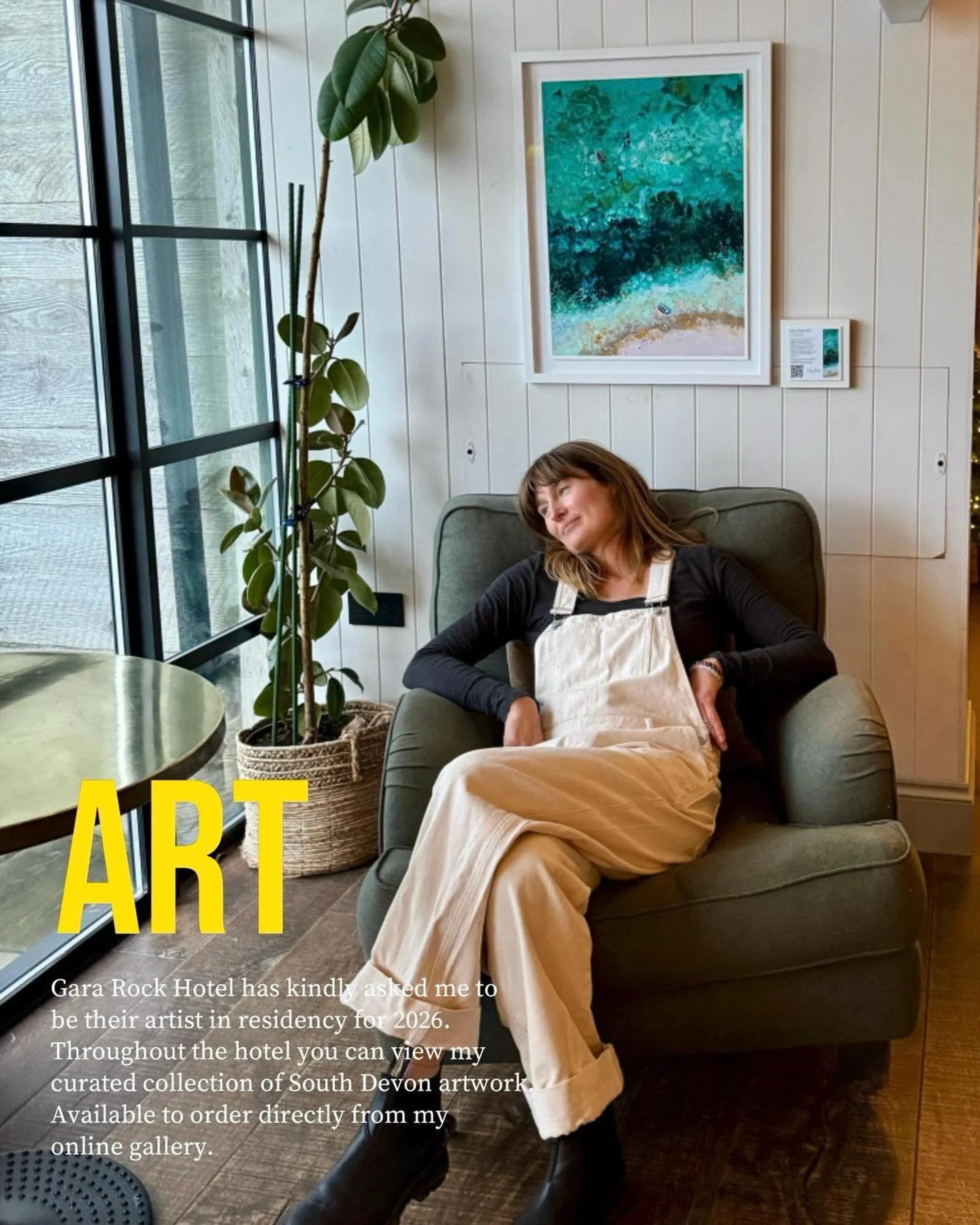 Art Residency 🖌️

Come see my new collection of fine art prints &amp; hand embellished canvas prints @gararockhotel 

#gararock #salcombeartist