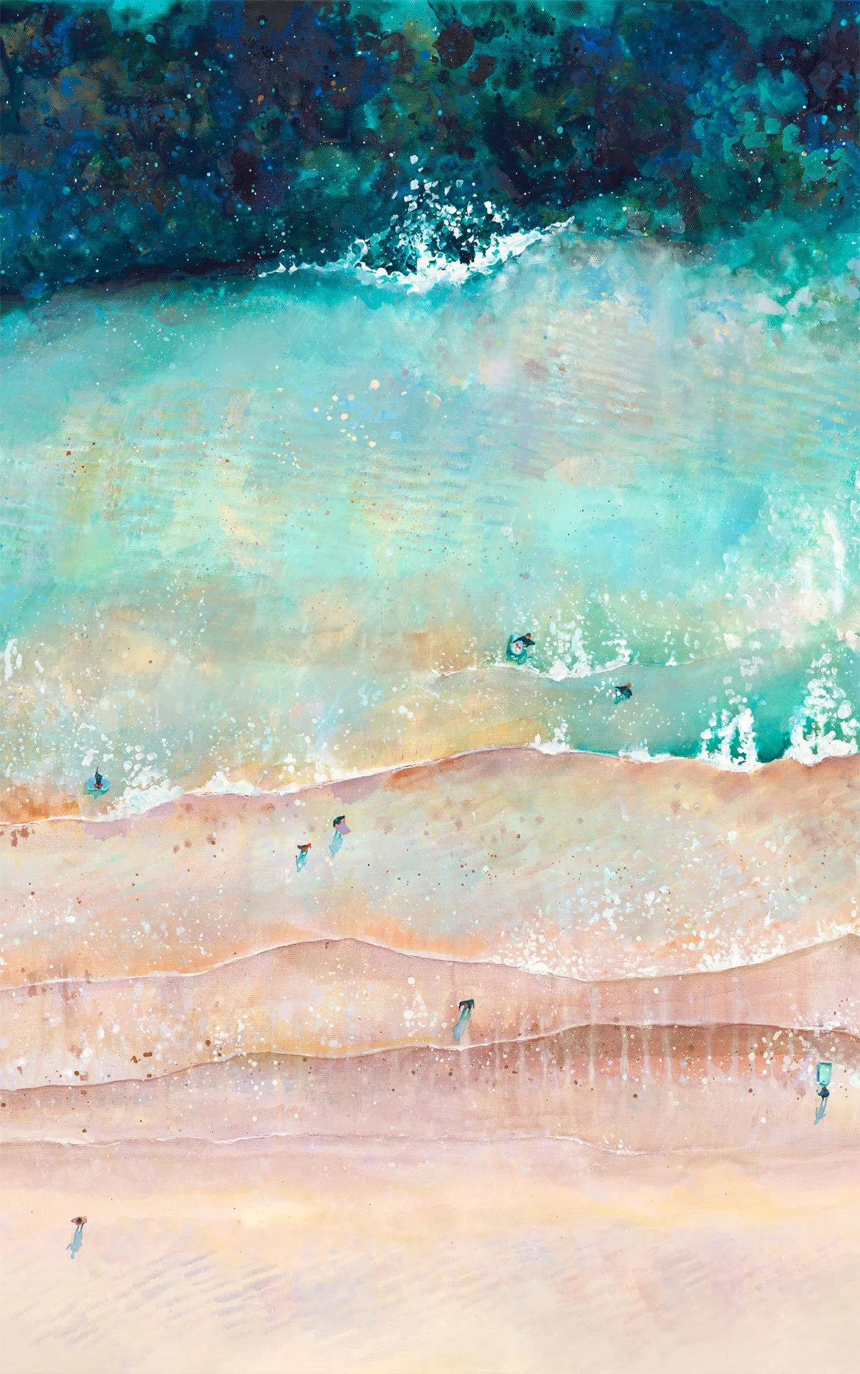 Bantham beach print by Lucy Young