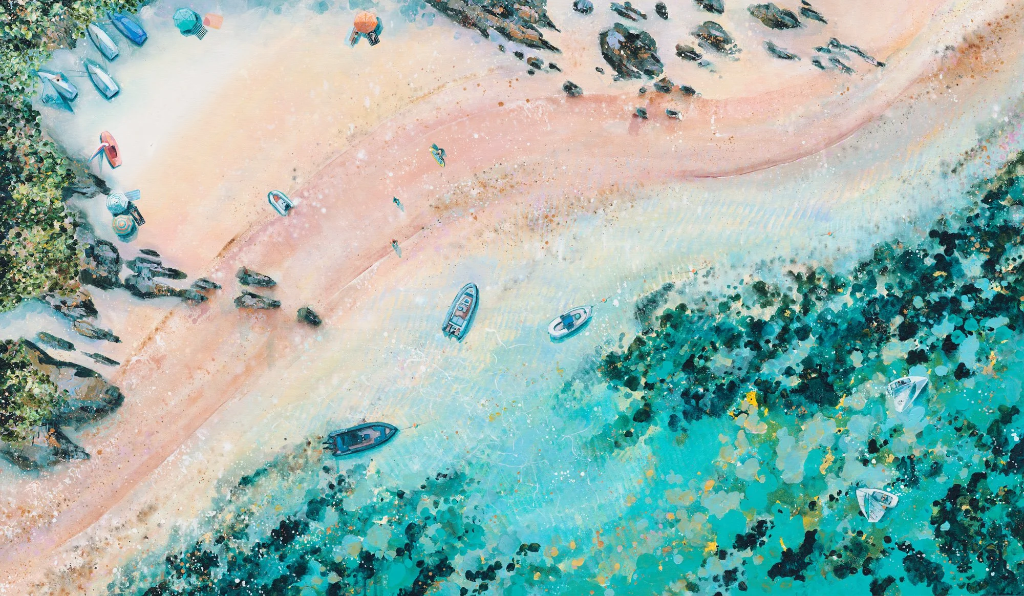 Mill Bay Salcombe fine art print by salcombe artist Lucy Young