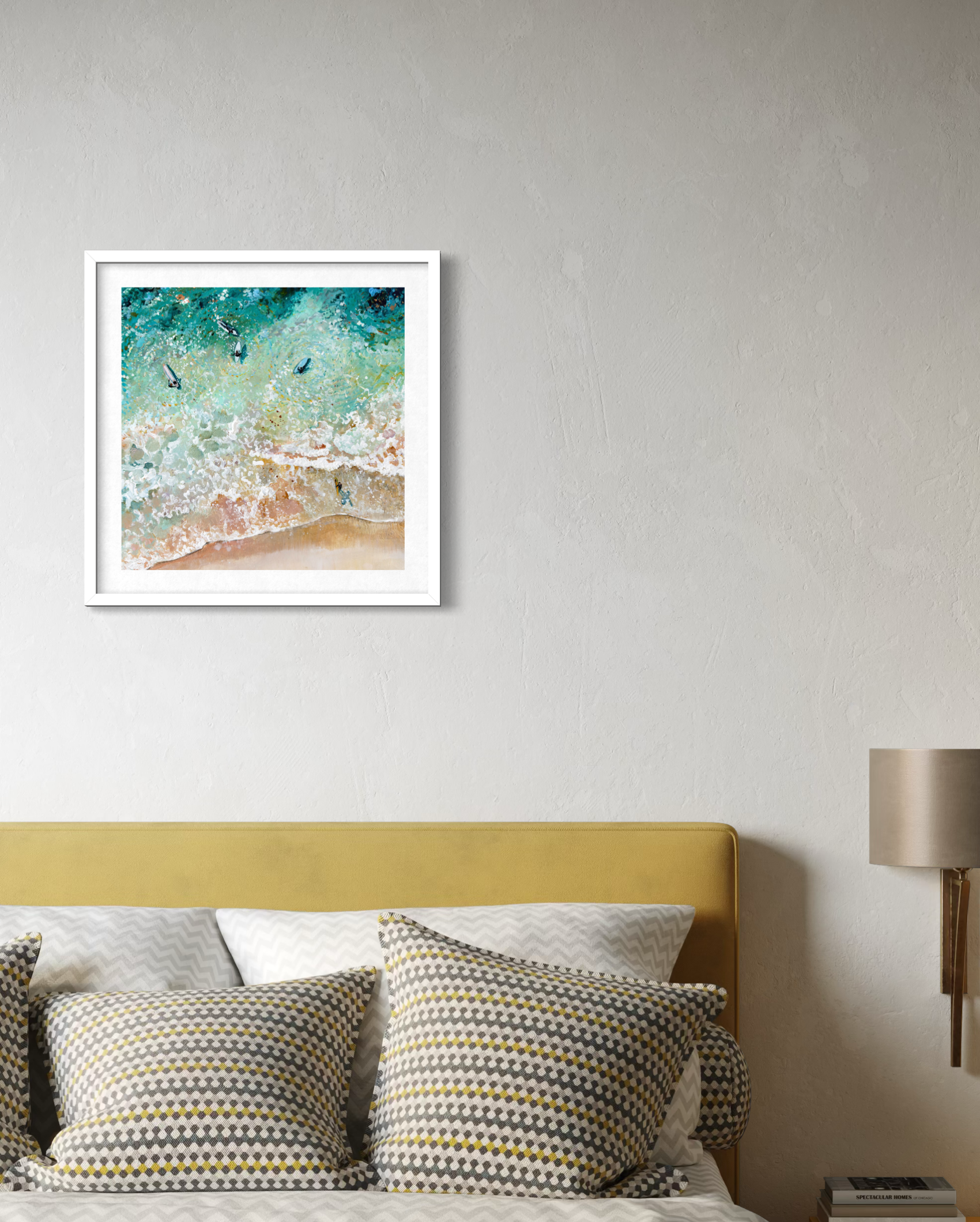 a cornish surf print by local cornish artist Lucy Young, printed here in Newquay cornwall