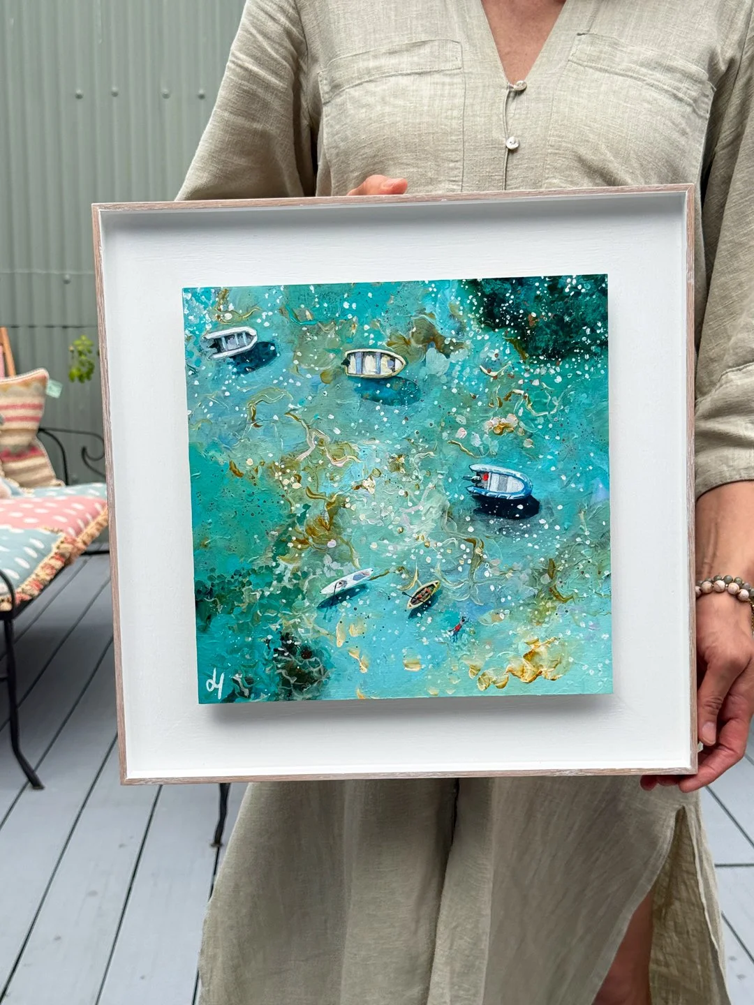 salcombe estuary painting by Lucy young