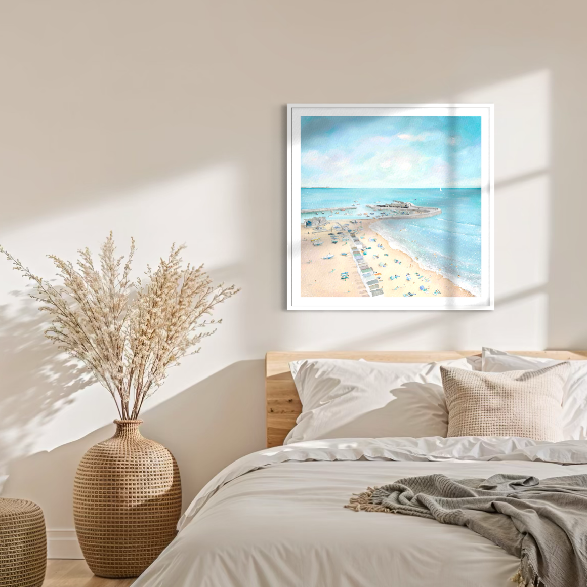 'Summer In Lyme' Art Print | The Cobb & Monmouth Beach | Iconic Lyme Regis Cobb Harbour Giclée Print