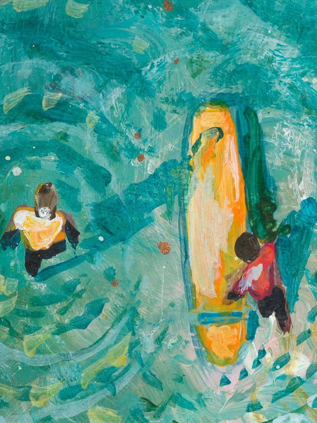 close up of the fine art details in Lucys coastal Cornish seascapes