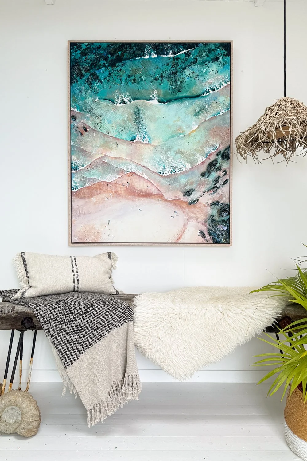 Constantine Bay | Hand Finished Limited Edition Canvas Print | Lucy Young Studio