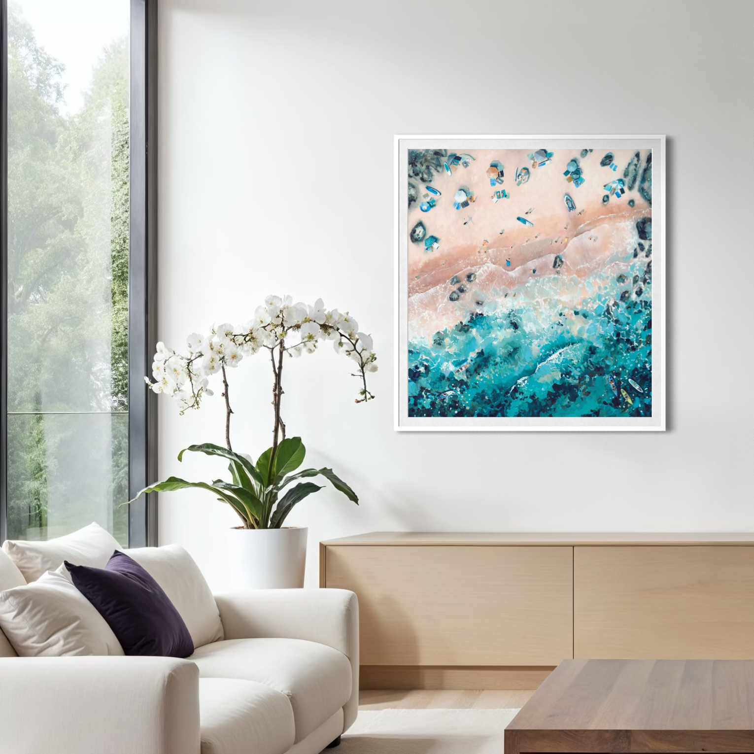 'Emerald Rock' Art Print | Gara Rock Beach Salcombe Wall Art | Giclée Wave Print