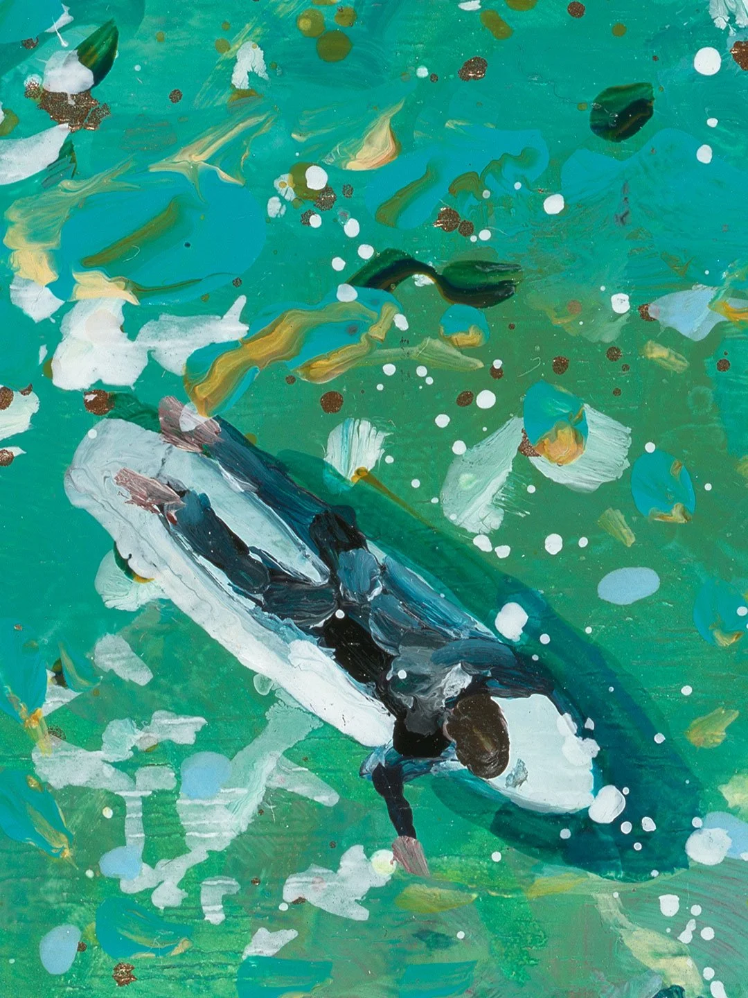 cornish prints closeup showing the high level of detail in this coastal print by Lucy Young