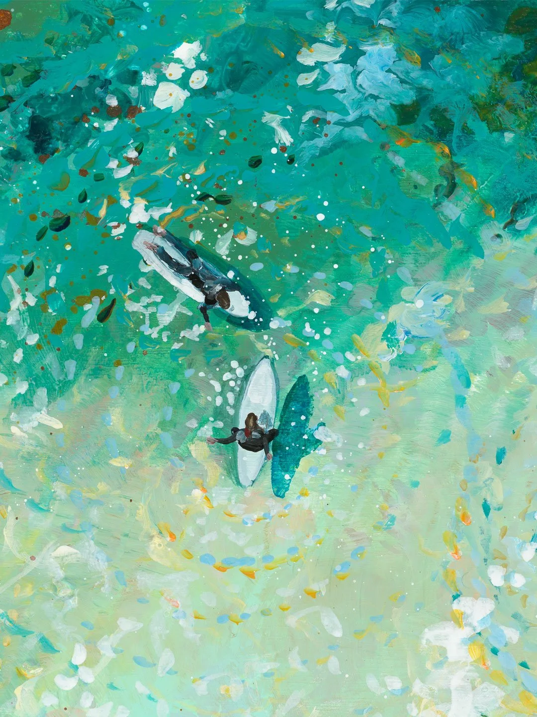 close up detail from cornish artist Lucy Youngs new fine art print