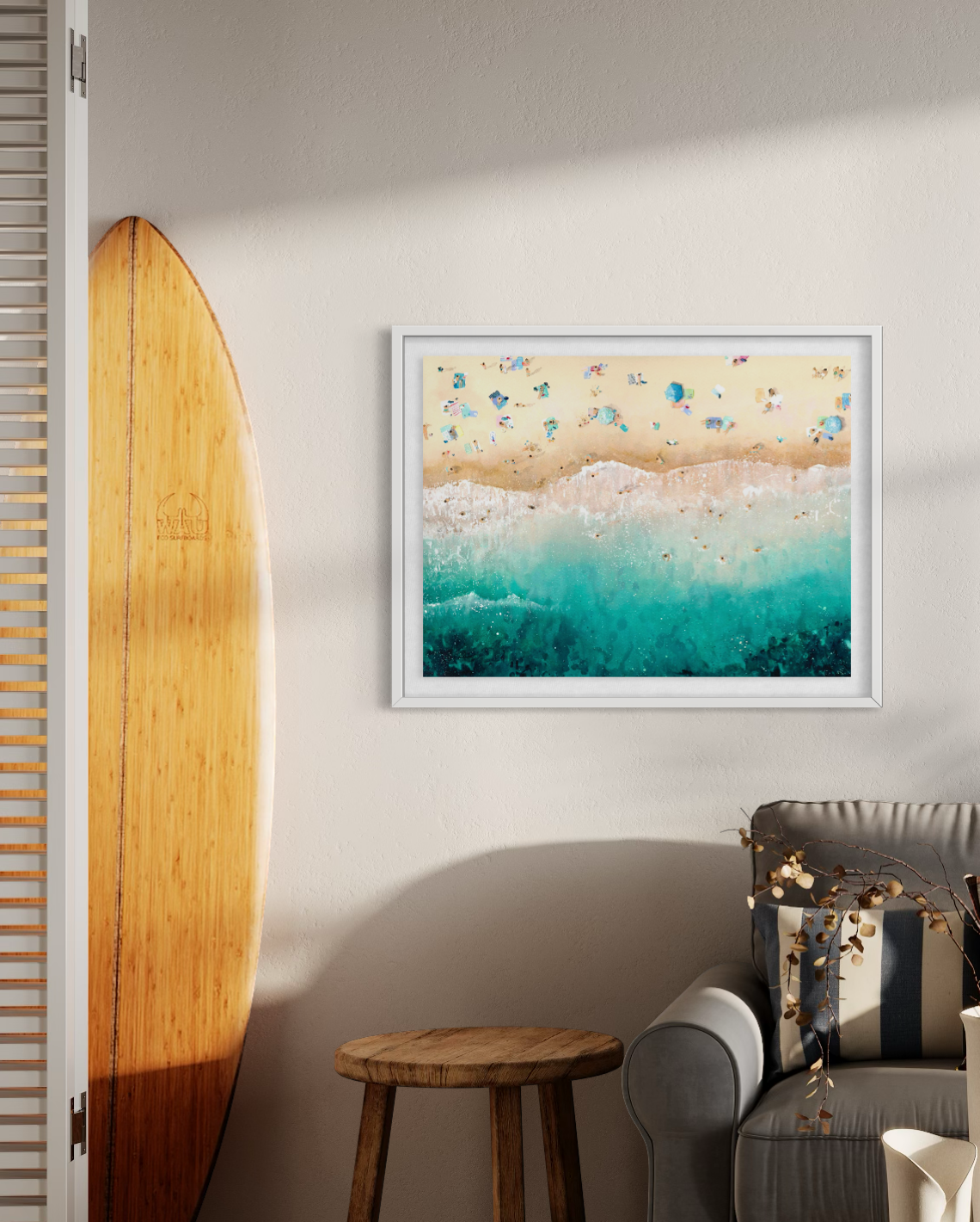 'Kaleidoscopic Shores' Art Print | Aerial Seascape | Giclée Fine Art Print