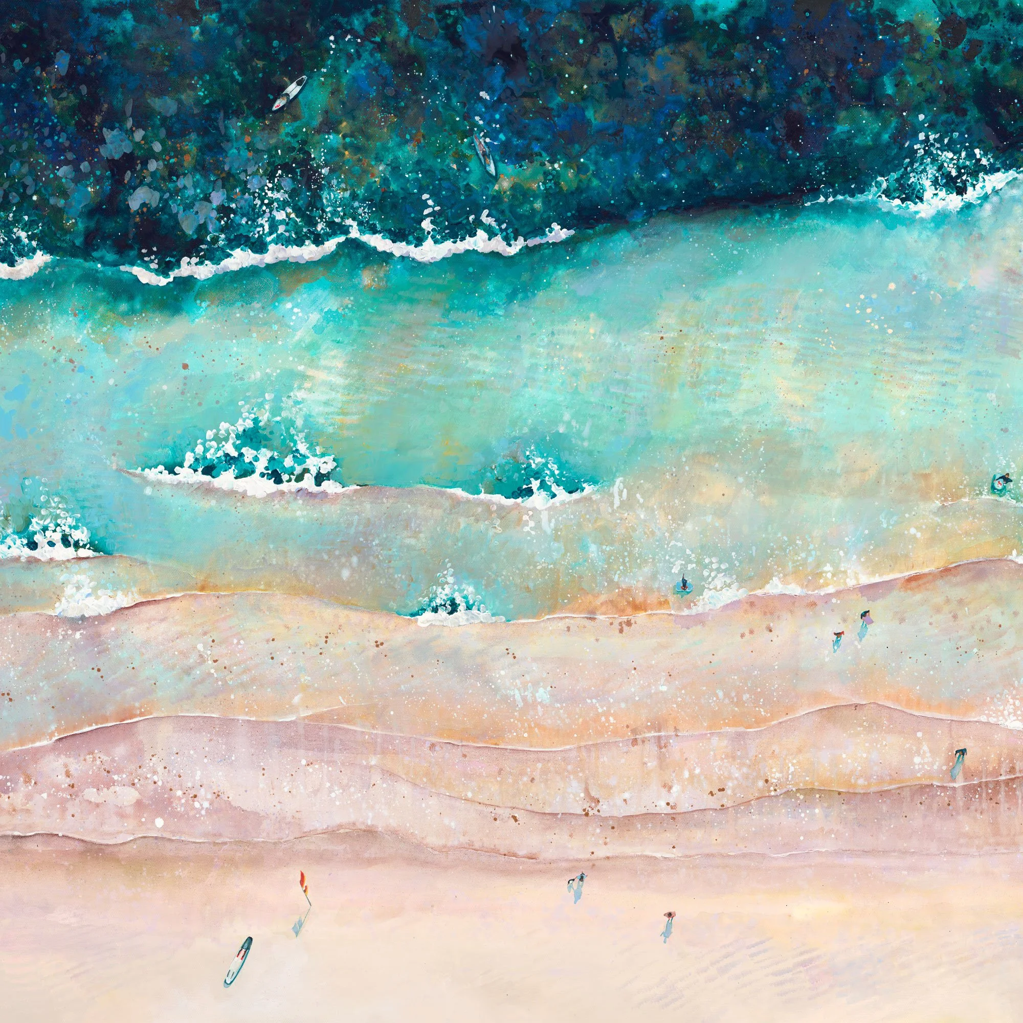 bantham beach painting by Lucy Young