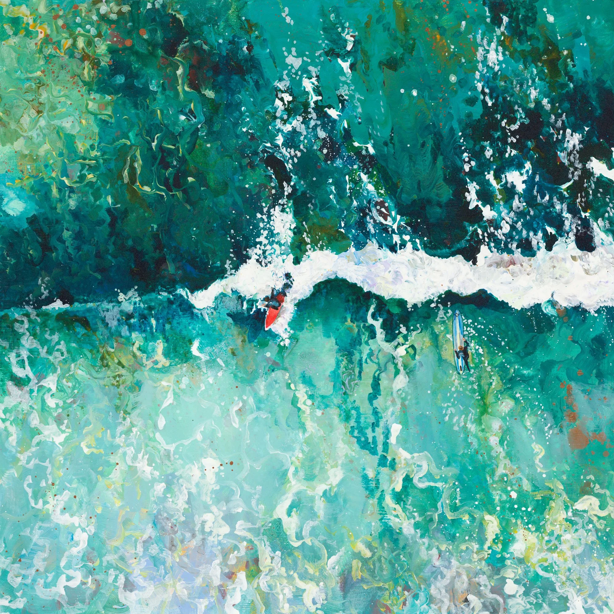 'Follow The Flow' Art Print | Gwithian Beach St Ives Bay | Cornish Giclée Print