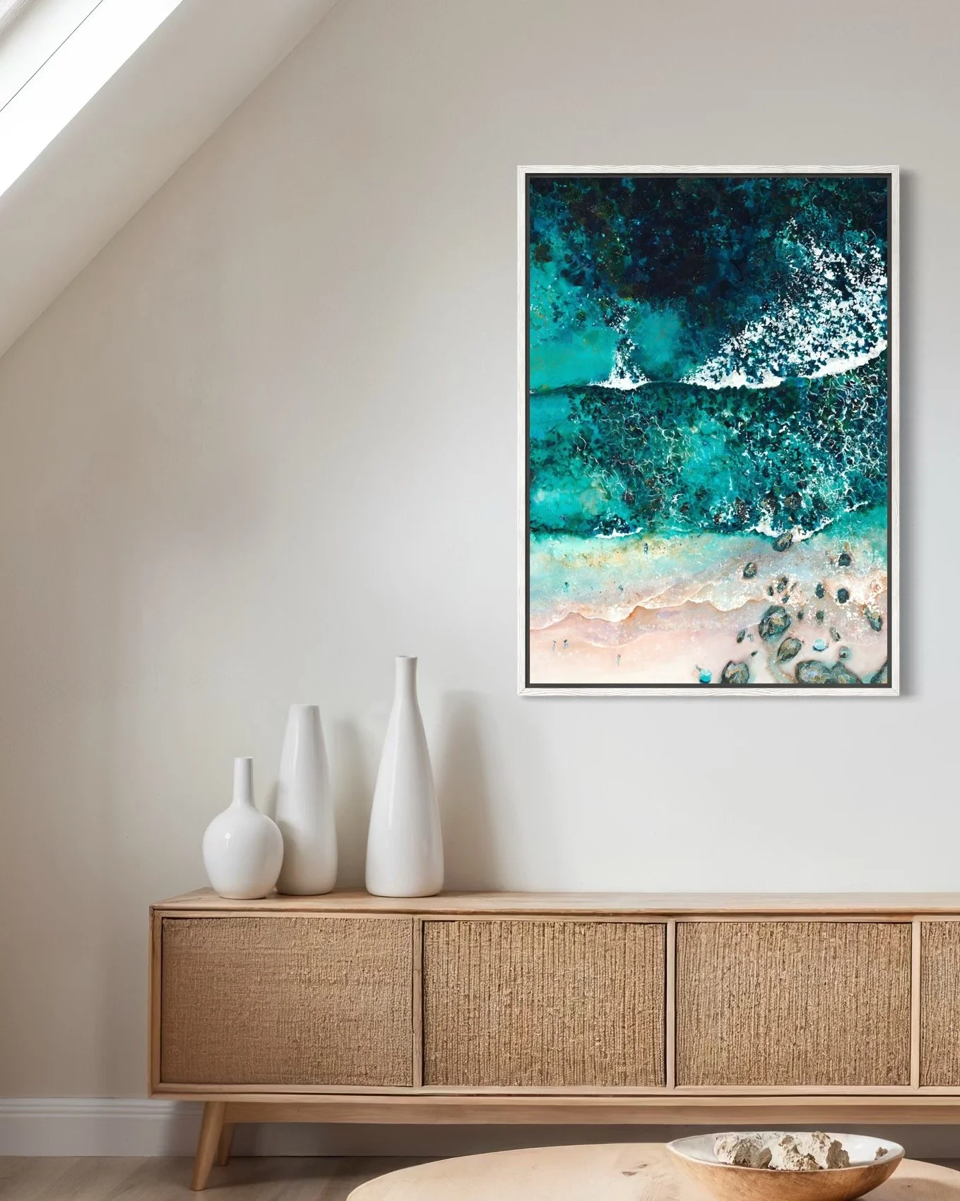 aerial seascape artist, Lucy Young