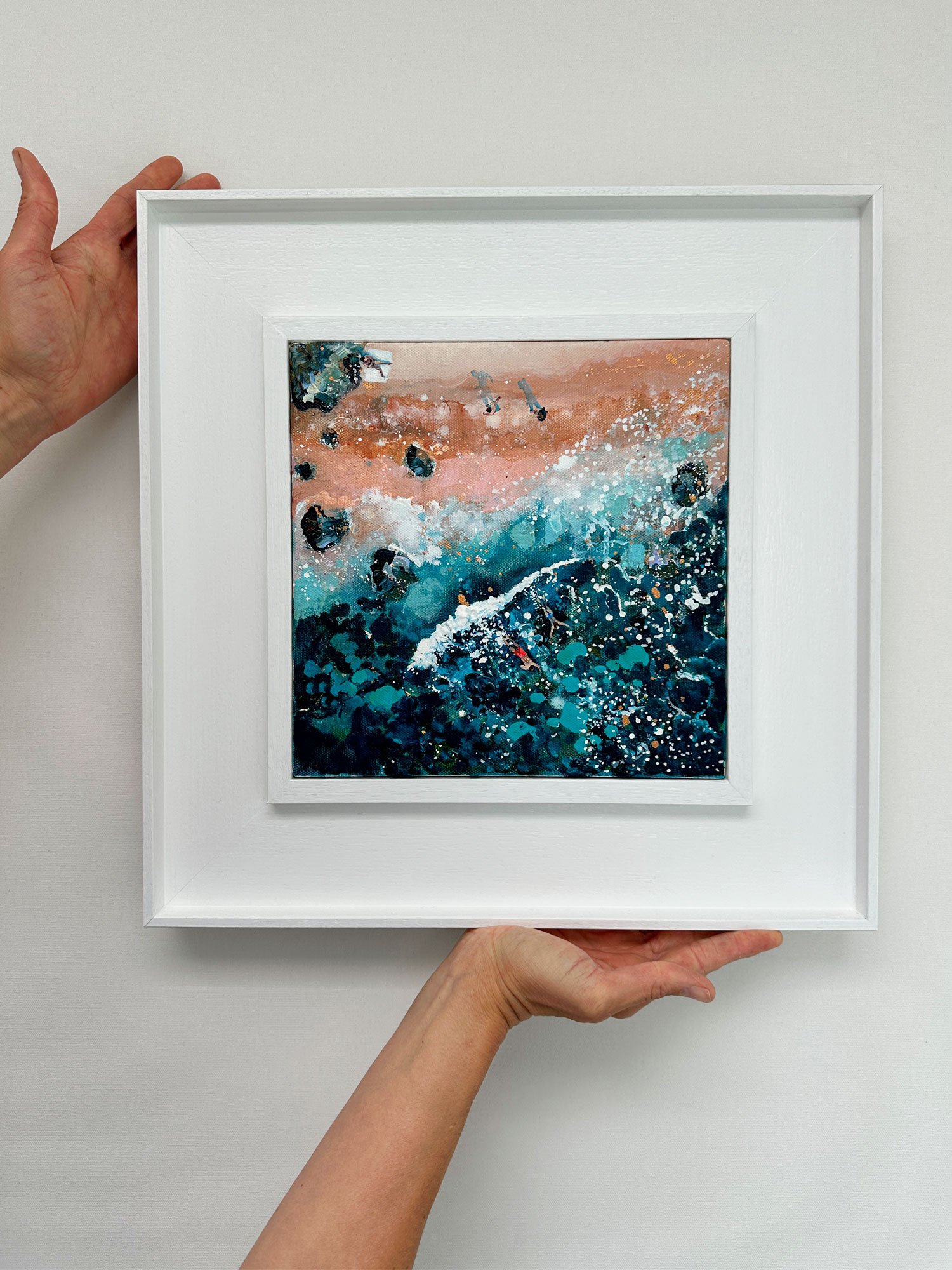 aerial seascape by, lucy young artist, brtish female