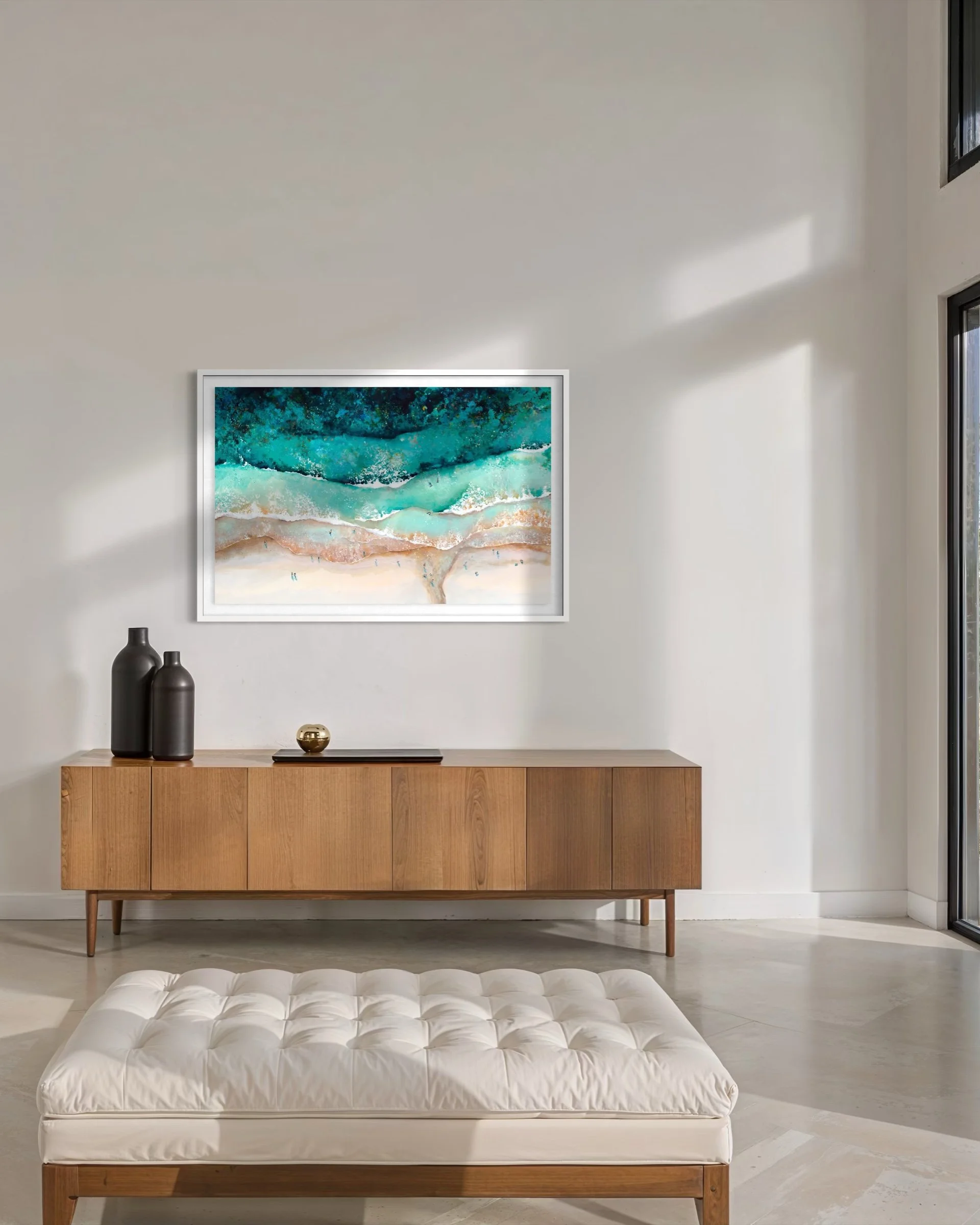 carbis bay giclée fine art print by st ives artist Lucy young