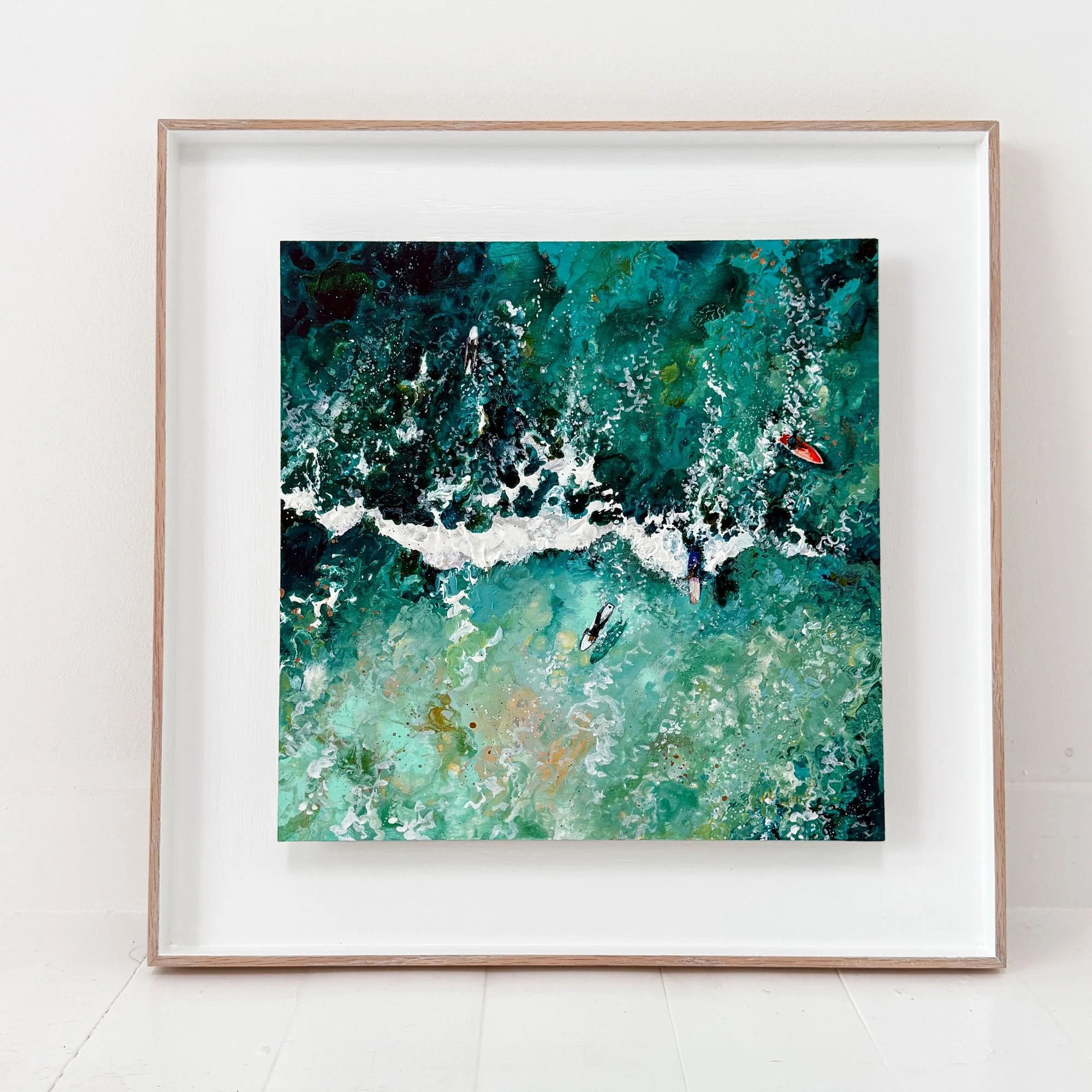 'Three Mile Surfers'  | Gwithian Beach Cornish Painting | Three Mile Beach