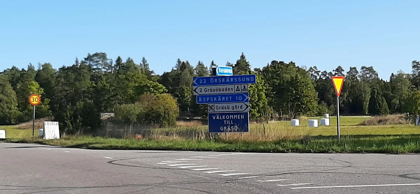 Bild 1: Sväng vänster mot Örskärsgrund