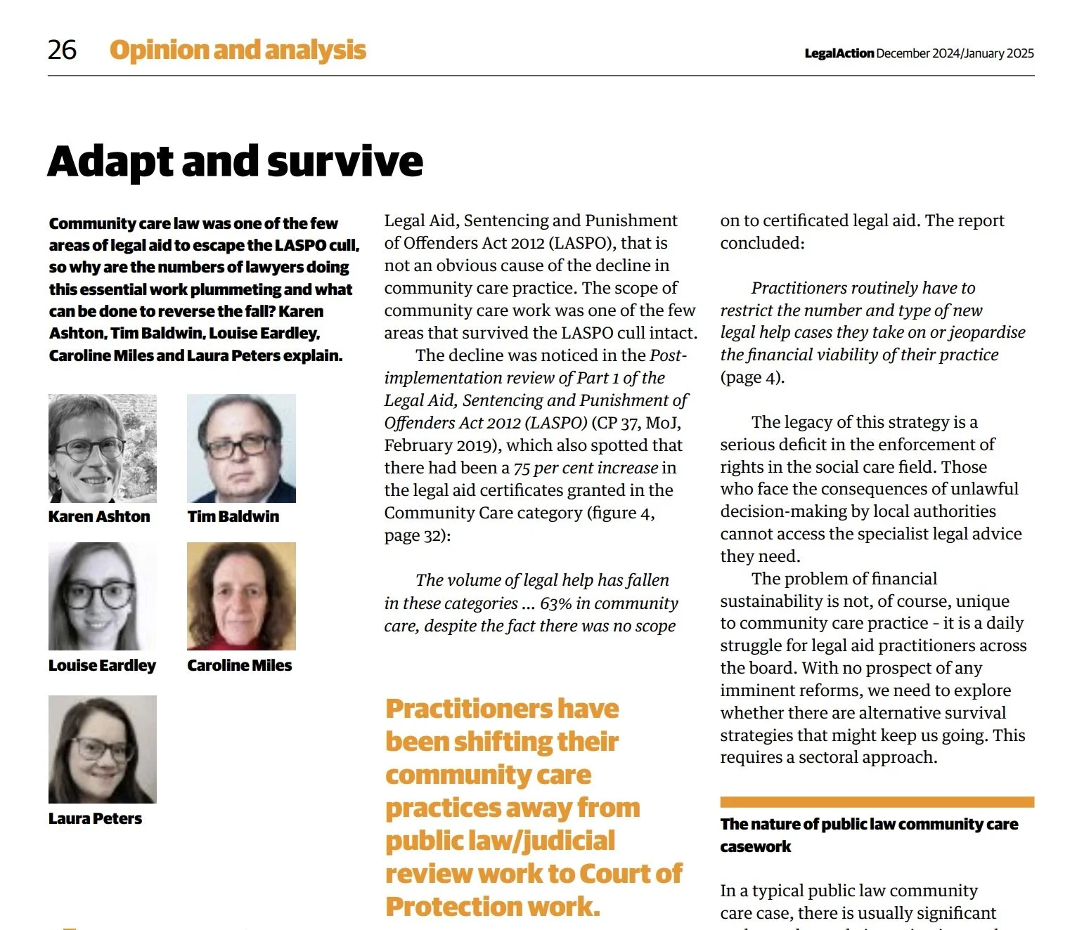 The numbers of community care lawyers have plummeted - how can we reverse this trend?