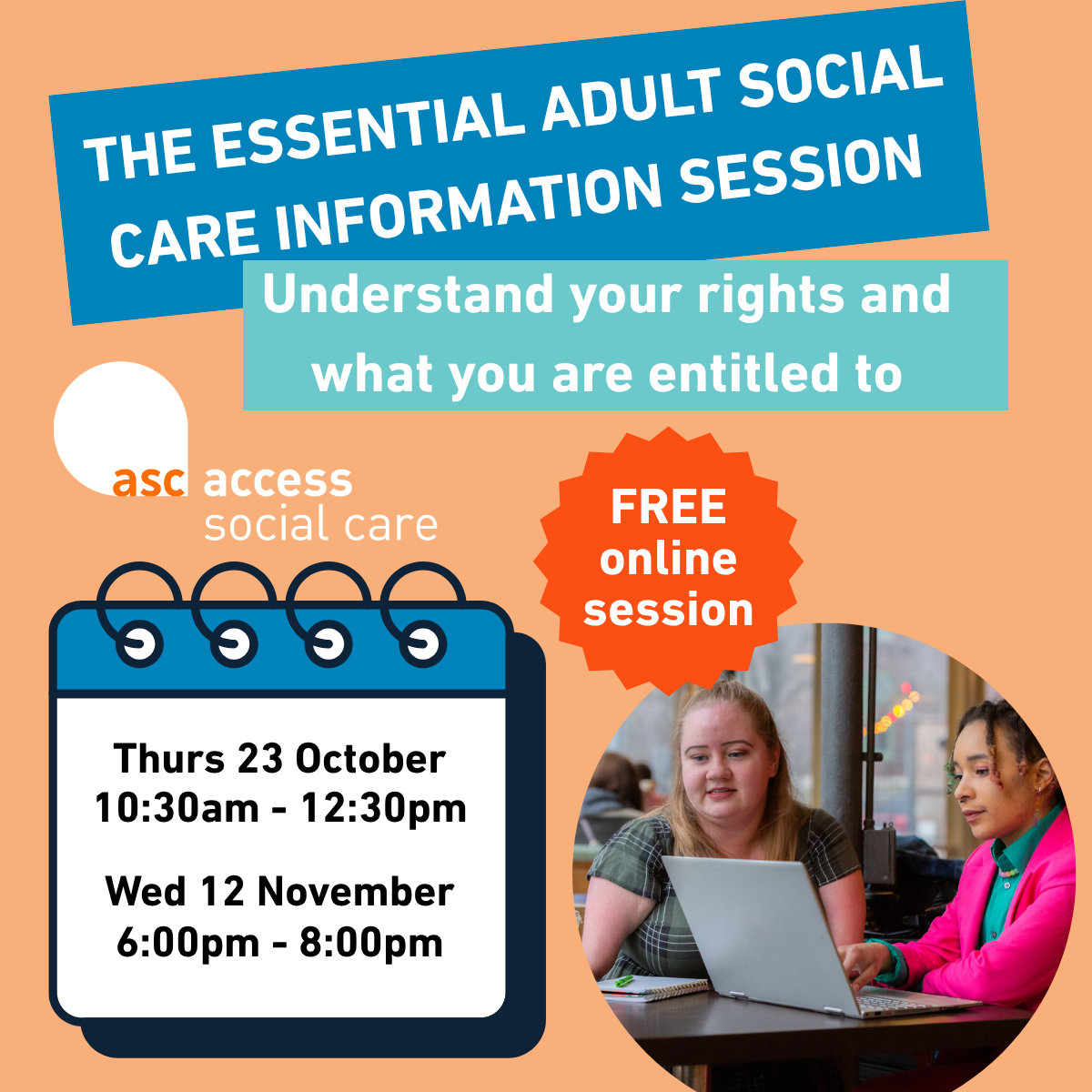 The essential adult social care information session: understand your rights and what you are entitled to