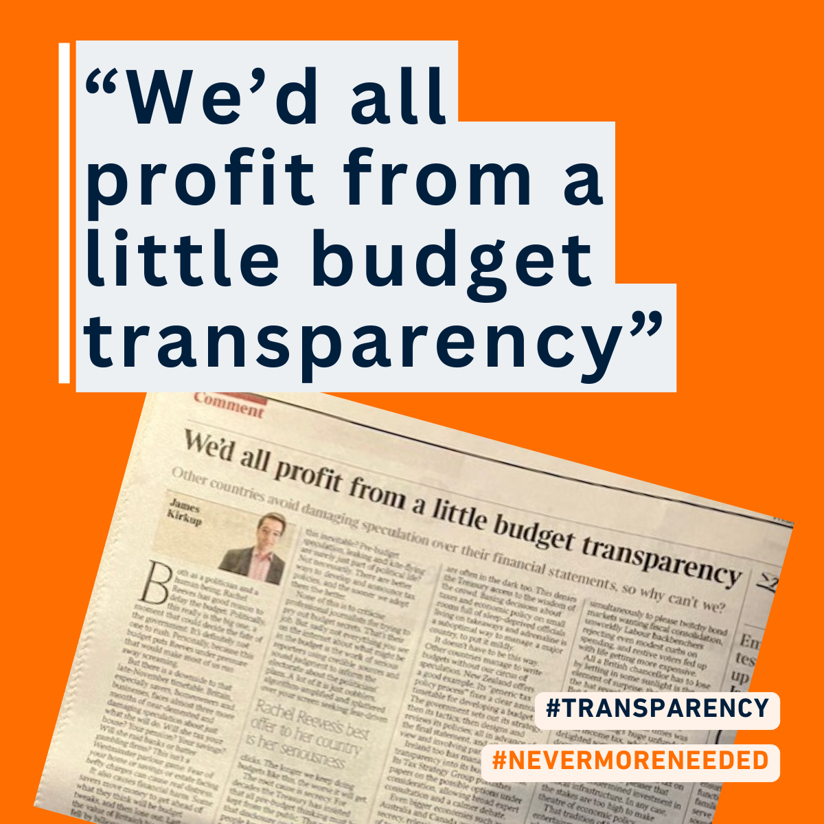 ‘We’d all benefit from a little government transparency” 