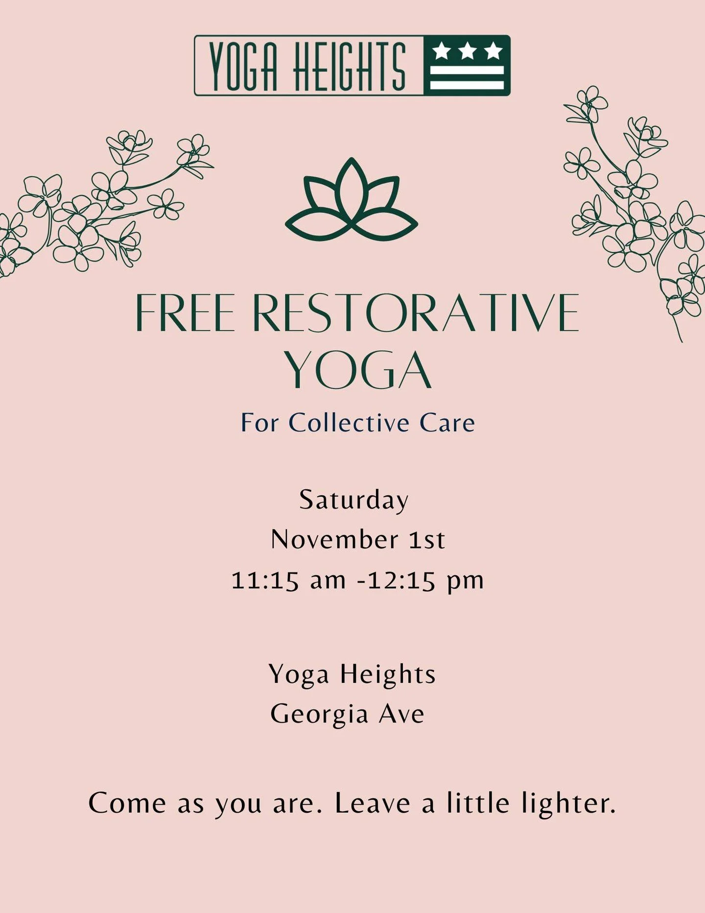 This Saturday! Join us for a FREE Restorative Yoga for Collective Care class: A one-hour class designed for workers impacted by layoffs and those engaged in the hard work of activism. 
The emotional toll of job loss, uncertainty, or the intensity of