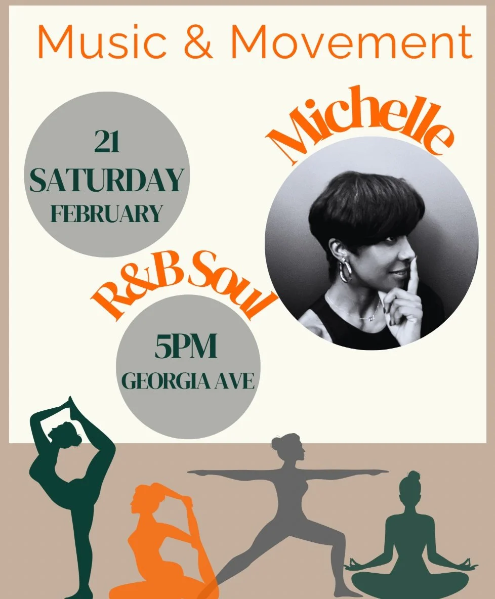 Join us this Saturday, Feb. 21 at 5pm for Music and Movement - R&amp;B Soul Edition with Michelle! 

This 60-min all levels yoga class moves you through a series of poses that connect breath to movement, paired with a specially designed playlist.