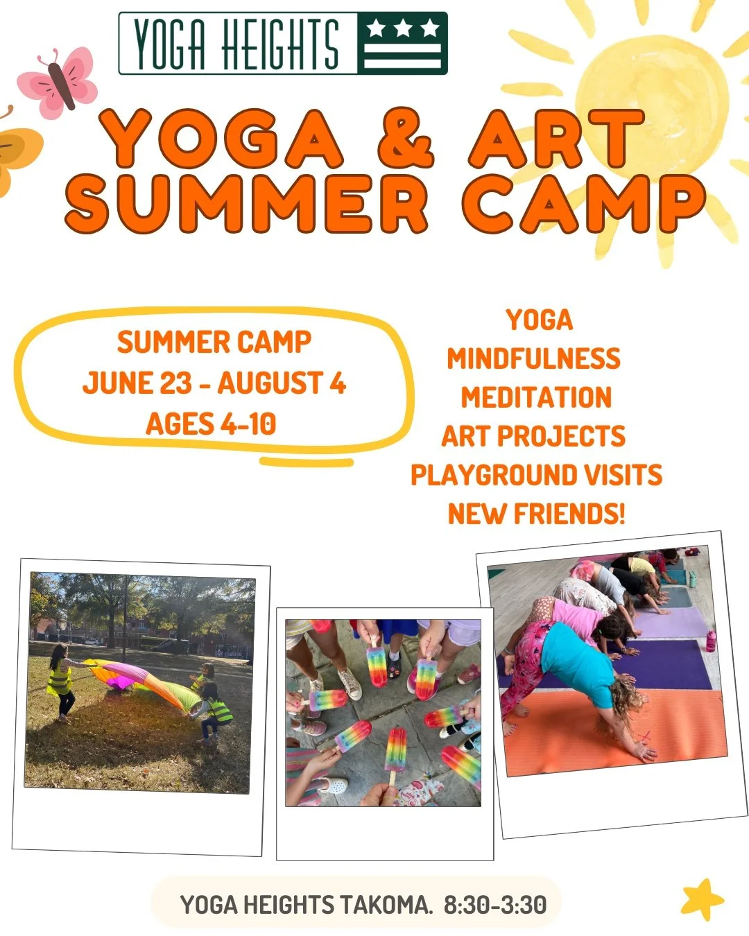We are SO excited for Summer Camp at Yoga Heights and enrollment is OPEN now!! 💚

Our Kids Yoga and Art Camp will be held weekly from June 23rd through August 4th.

Your child will stay active all week while learning valuable skills like emotional r