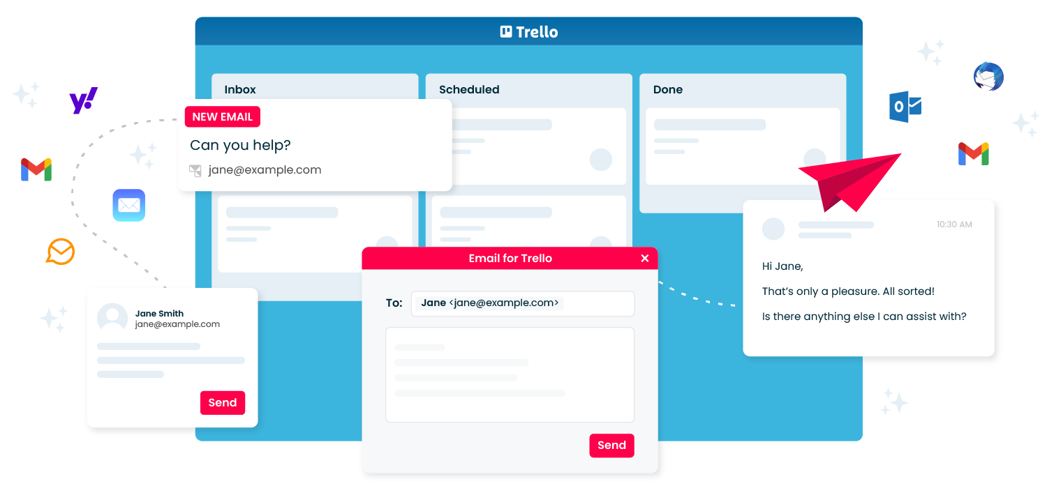 Email in Trello with SendBoard