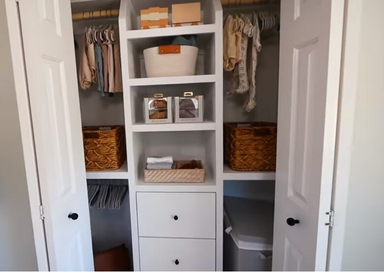 DIY Closet Organizer with Drawers