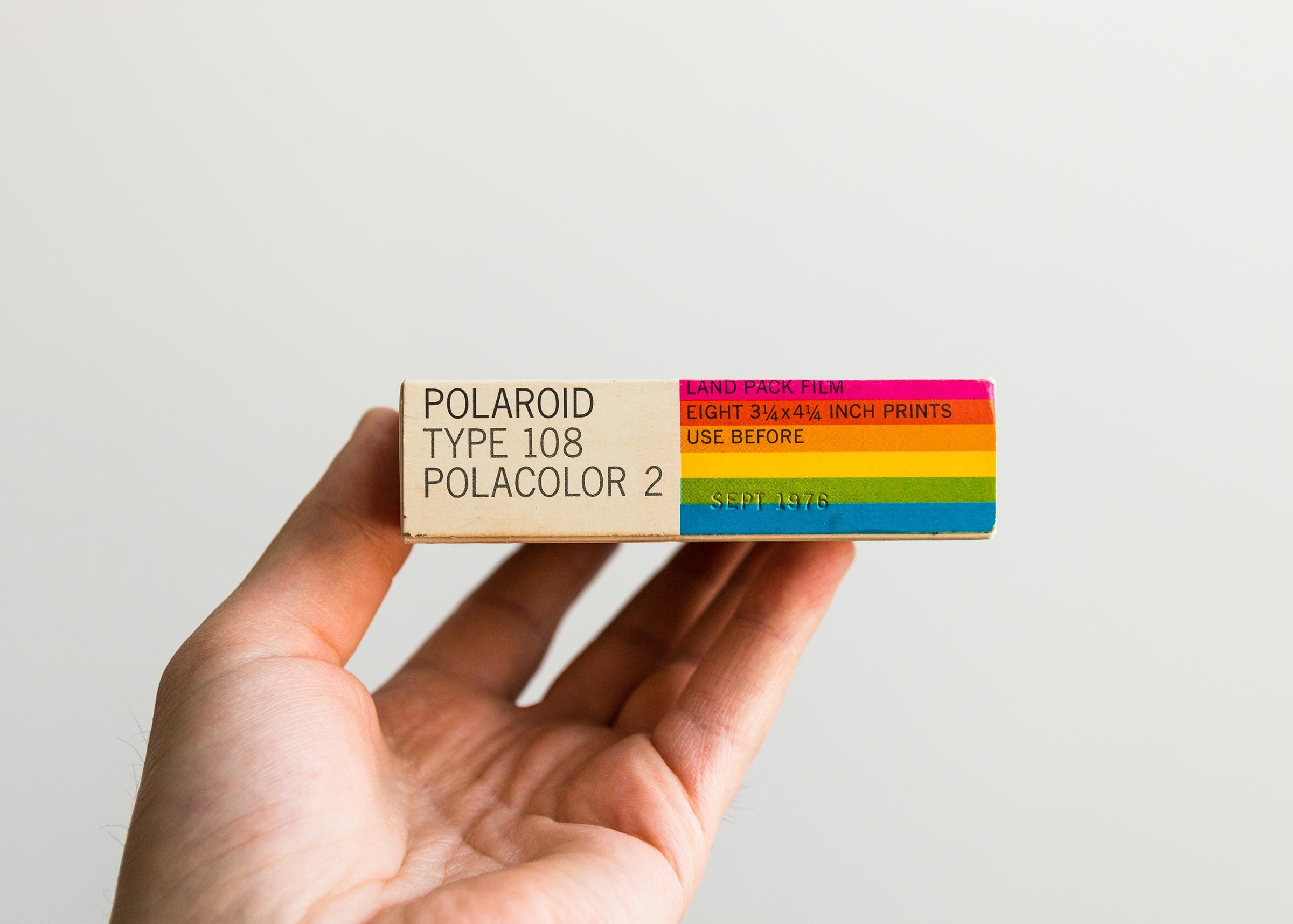 Polaroid typography, layout and vintage colors
