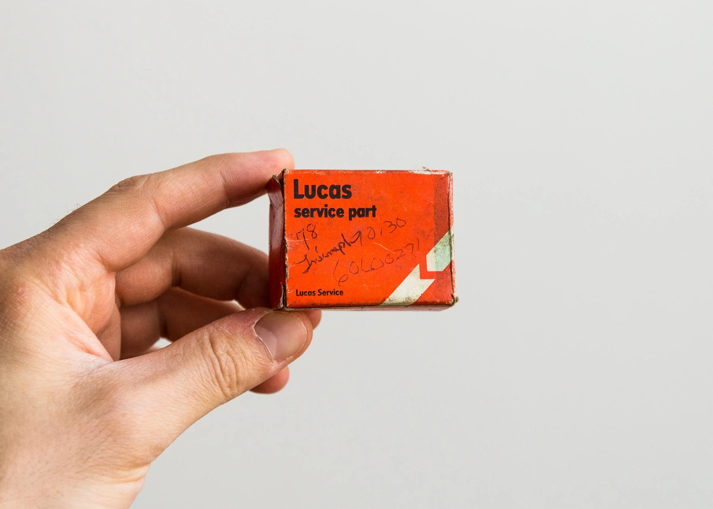 Lucas motorcycle parts for vintage Triumph motorcycle