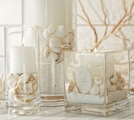 Decorative Natural Sea Shells In Jar Vase Filler Table Wedding Home Decor 