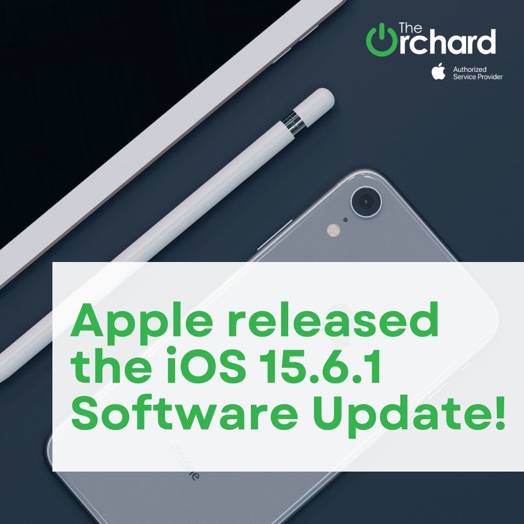 Apple has officially released the iOS &amp; iPadOS 15.6.1 update which provides important security updates! We recommend all iPhone and iPad users update as soon as possible. Need help updating your software? No worries!

Bring your device to one of 