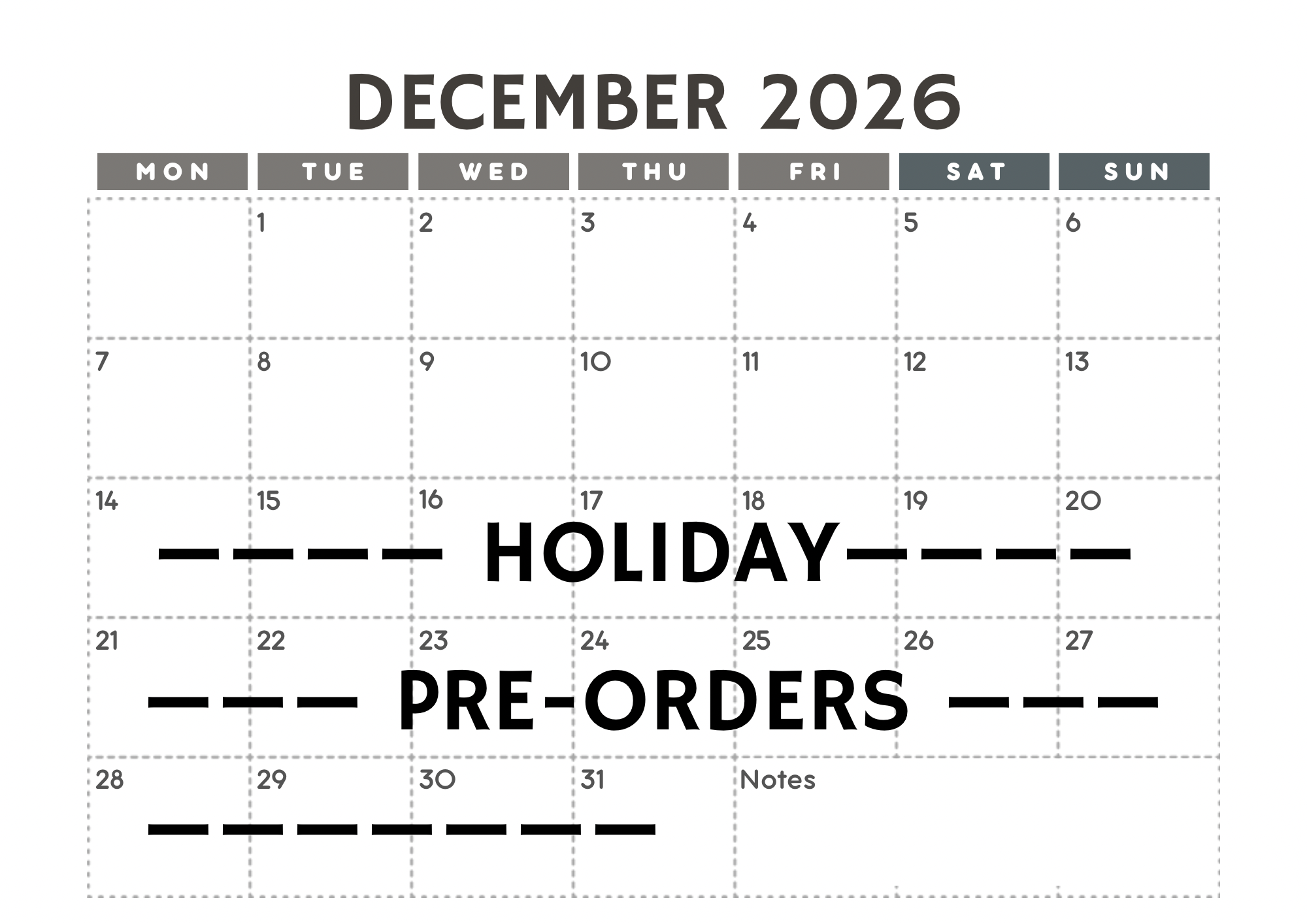 Grey White Simple Modern 2026 Monthly Calendar - 12.png
