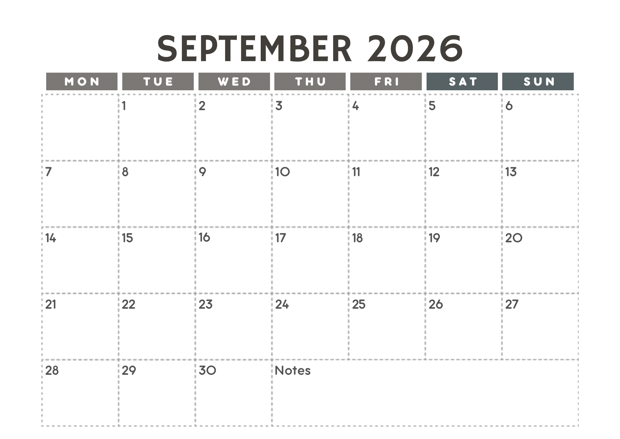 Grey White Simple Modern 2026 Monthly Calendar - 09.png