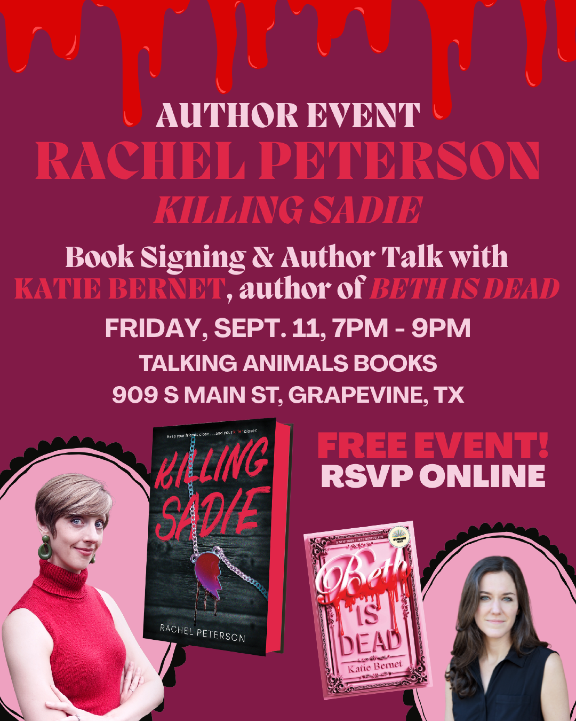 Rachel Peterson and Katie Bernet Author Event
