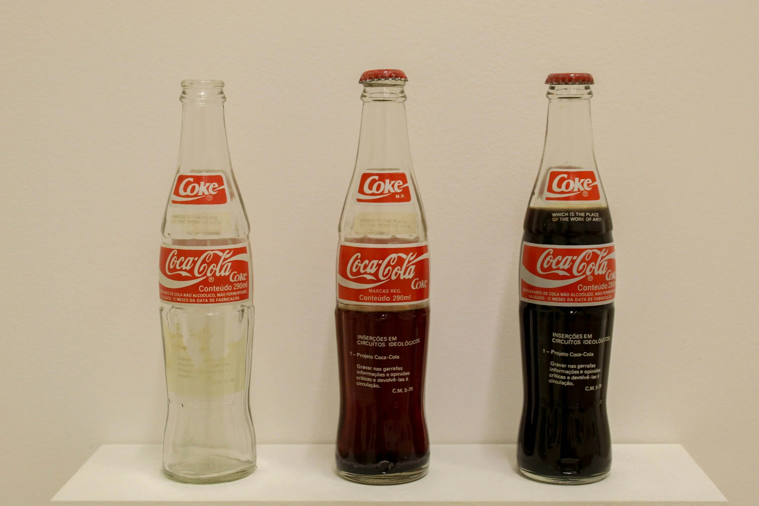 glass Coke bottles