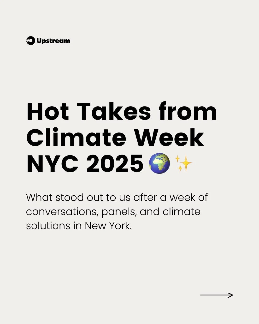 Hot takes from Climate Week NYC 2025 🌍✨

Upstream was happy to attend Climate Week and get all the inside scoop at one of the world&rsquo;s largest climate convenings. Our biggest takeaway: reuse was in the room, but still on the sidelines. And even