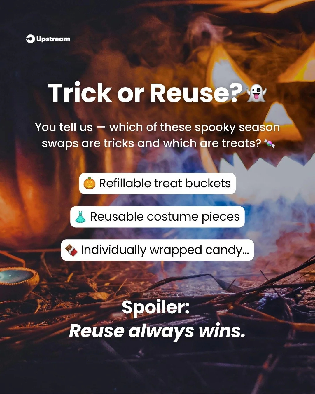 Trick or Reuse? 👻 ✨

This Halloween, we&rsquo;re celebrating the not-so-scary side of reuse 🎃🍽️

From refillable treat buckets to reusable costume pieces, communities everywhere are finding creative ways to keep materials in circulation - and tras