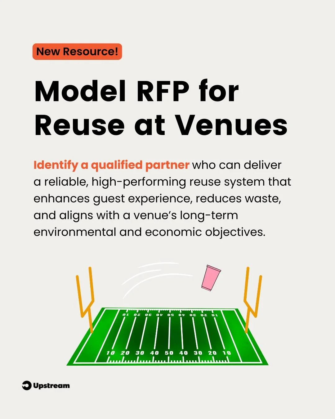 Large venues are ready for reuse, and we&rsquo;re here to help make that transition seamless 🍽️✨

Upstream, with expert insight from valuable partners in the industry, has developed a model Request for Proposals (RFP) that stadiums, arenas, and even