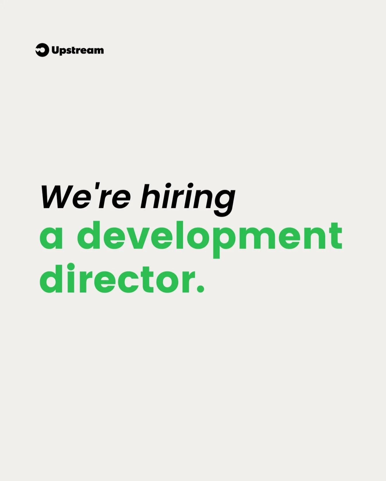 📢✨We&rsquo;re hiring: Development Director

Upstream is looking for a Development Director to help shape our next chapter at a pivotal moment for the reuse movement.

Upstream drives systems-level change toward a robust, enduring reuse economy. From