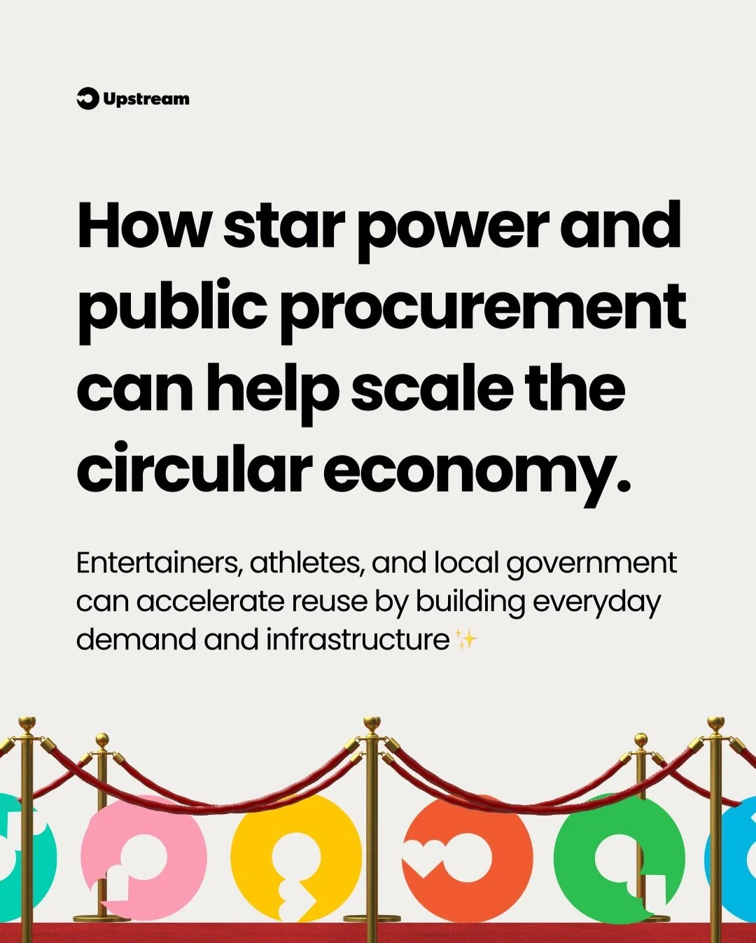 Yes, policy is essential&hellip;but it isn&rsquo;t the only way to compel change 💫

Touring artists, star athletes, and cities and public agencies can use their influence to normalize reuse, build infrastructure, and accelerate the transition away f
