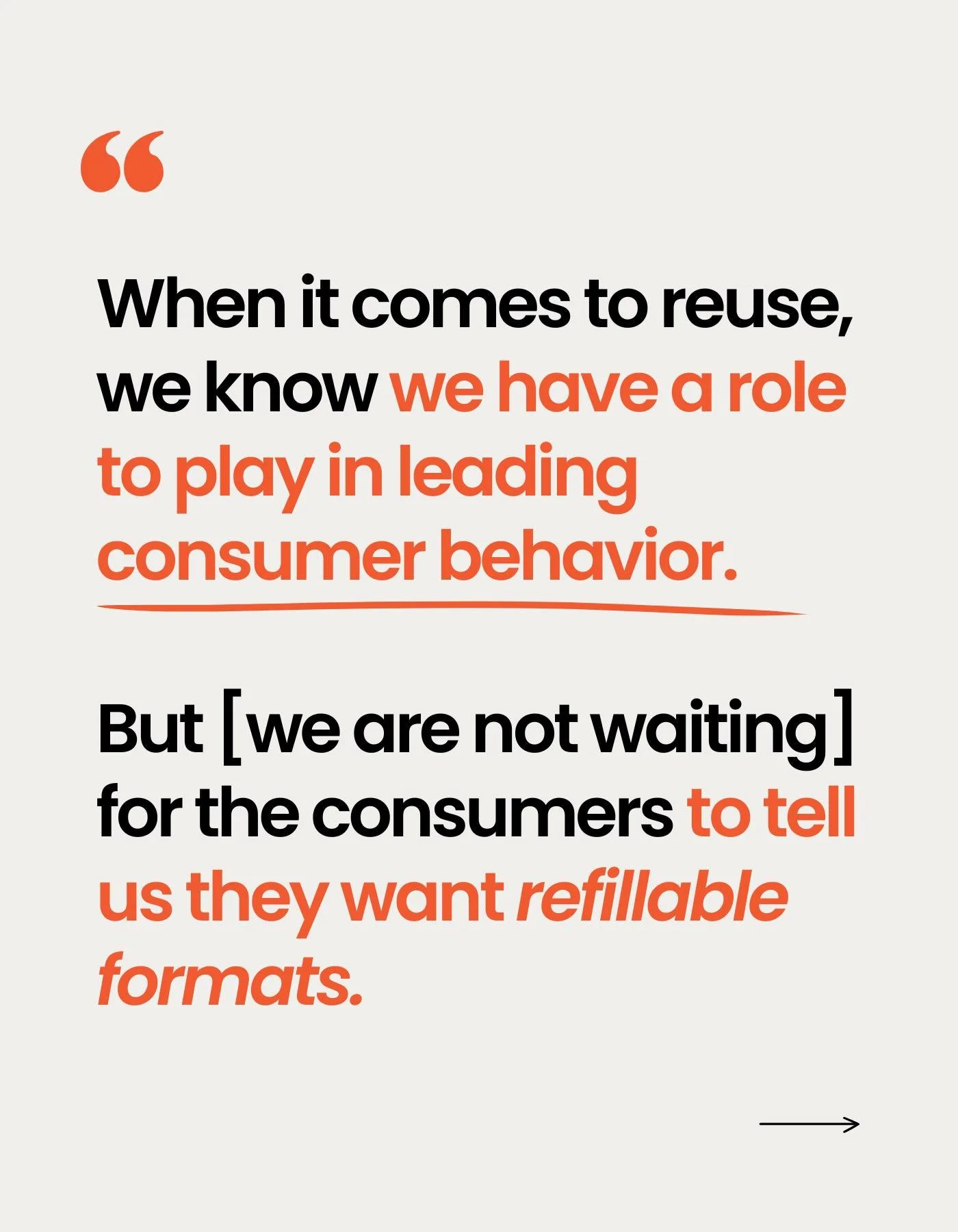 What if brands didn&rsquo;t wait for consumer demand, but helped shape it? 👥✨

As the VP of Sustainability at L&rsquo;Oreal shared: consumers don&rsquo;t always ask for what&rsquo;s next &mdash; but when reuse is introduced, they respond. And as of 