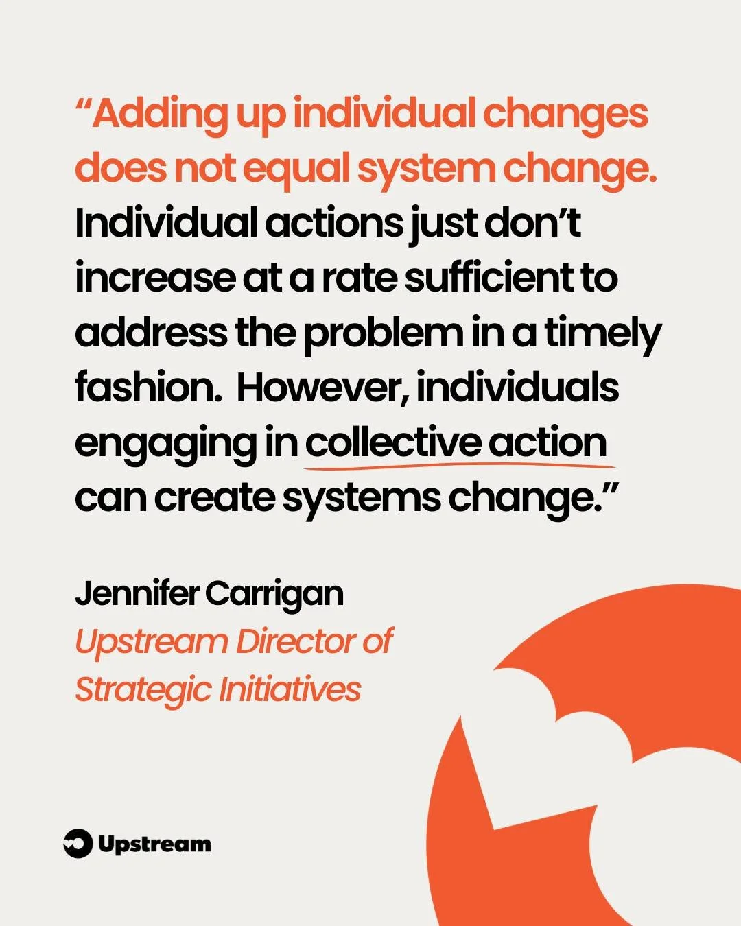 &ldquo;Adding up individual changes does not equal system change&rdquo; ⚙️🔄

In a recent conversation on behavior science and reuse, Jennifer Carrigan, Upstream&rsquo;s Director of Strategic Initiatives, joined Kelley Dennings, Senior Campaigner at 