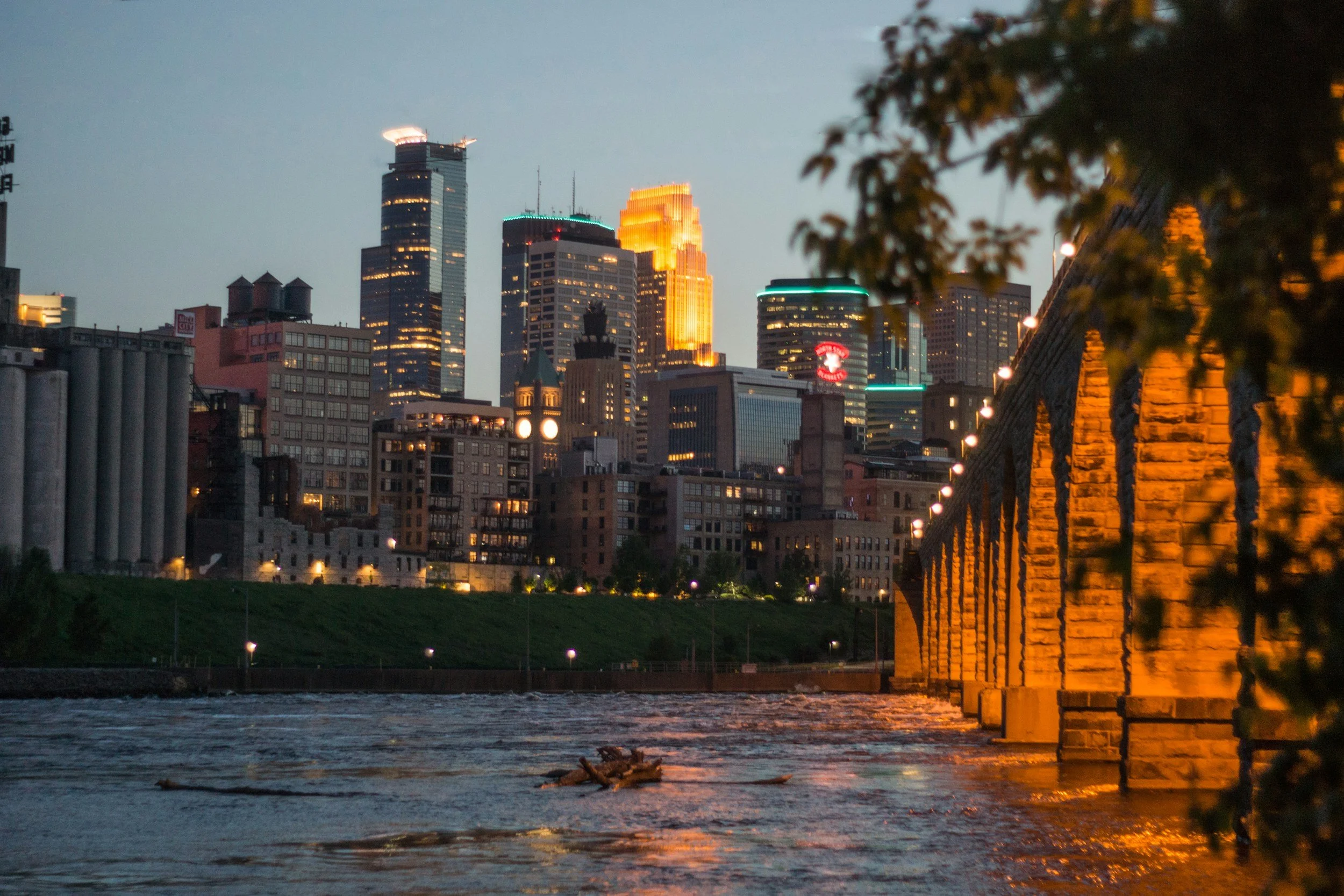 St Paul Minnesota skyline at dusk