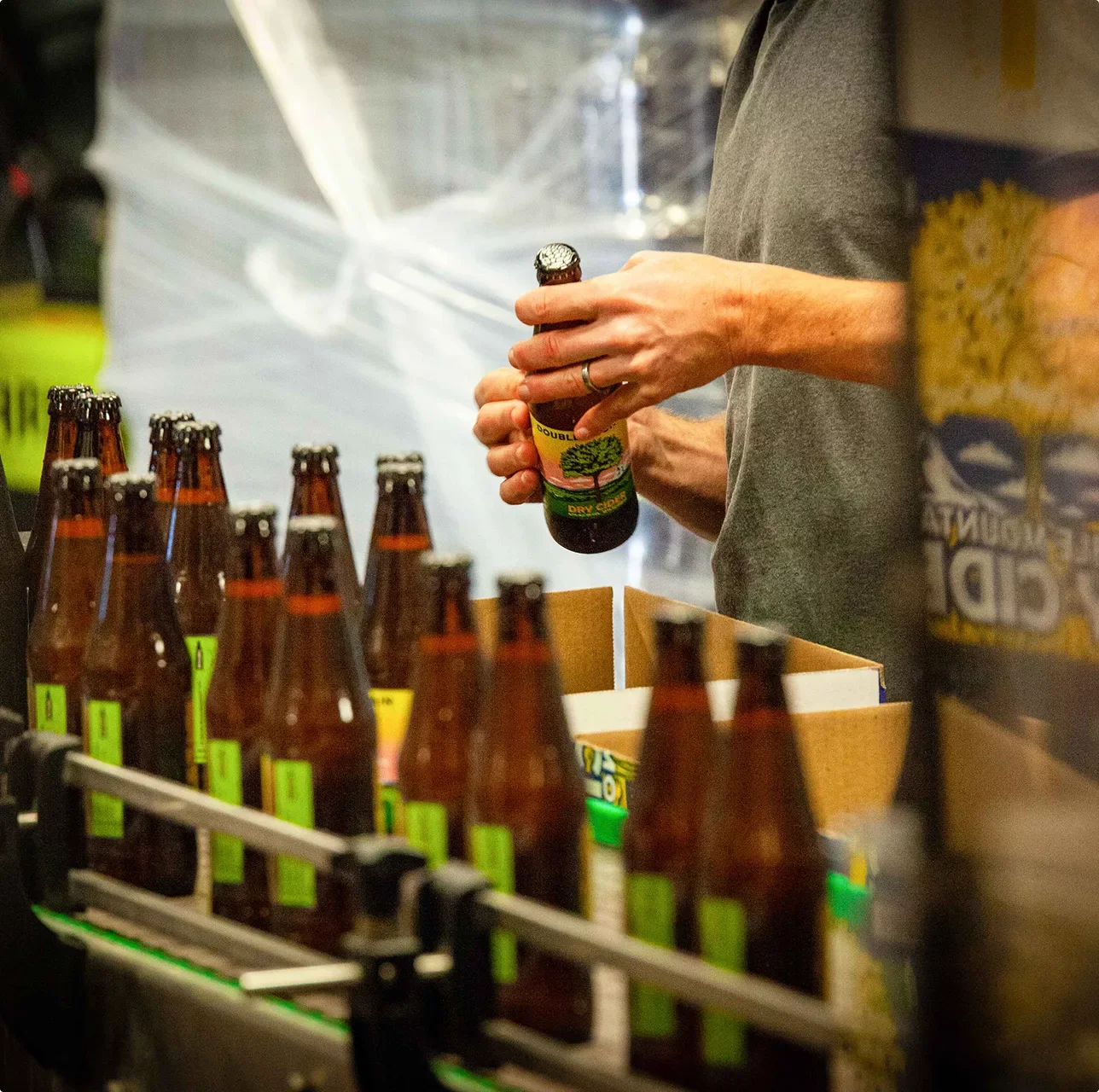 Double Mountain Brewing bottle line