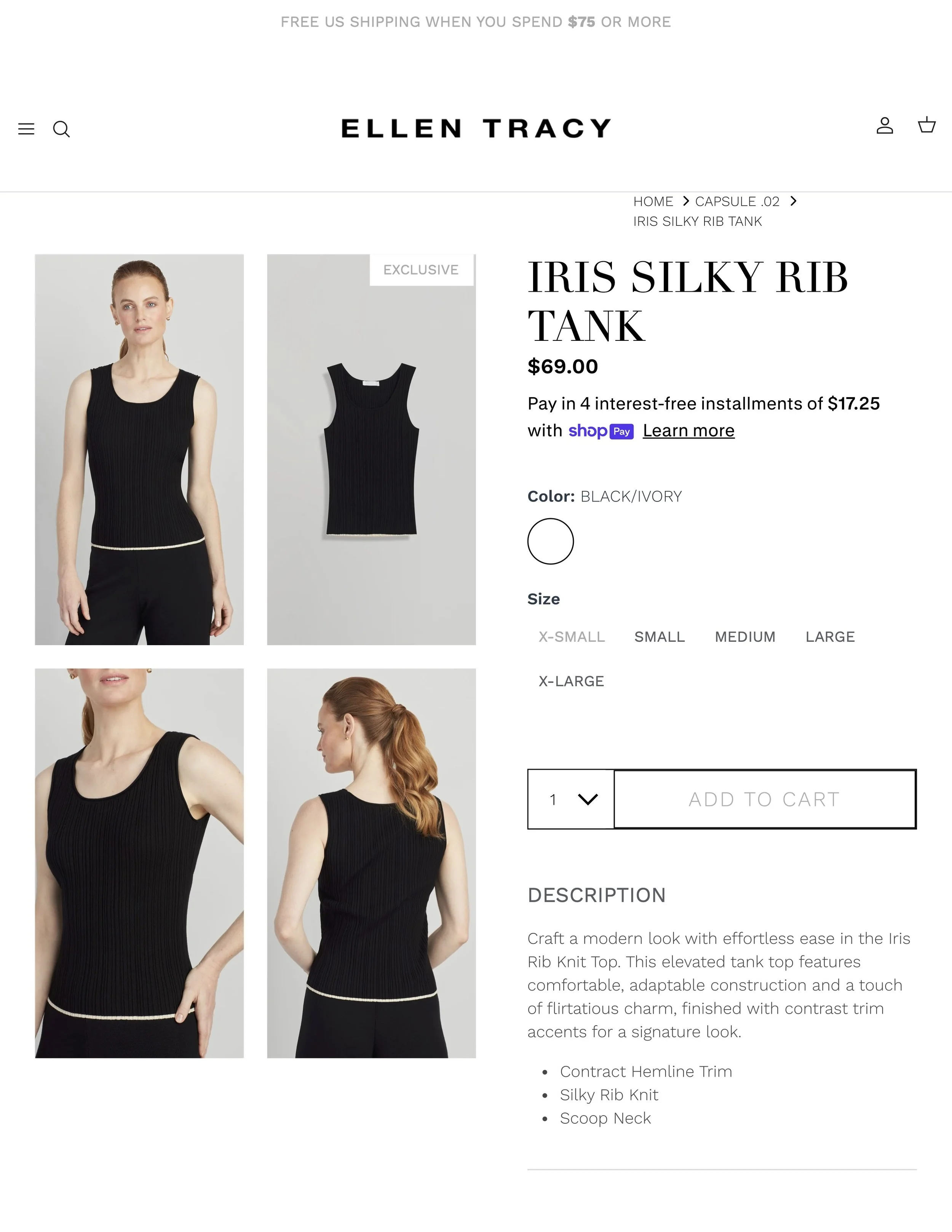 IRIS SILKY RIB TANK – Ellen Tracy.jpg