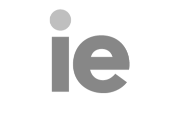 A gray logo with a lowercase 'i' and 'e' placed closely together on a white background.