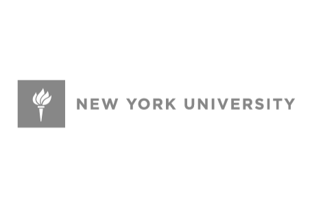 Logo of New York University with a torch symbol and the text 'New York University'.
