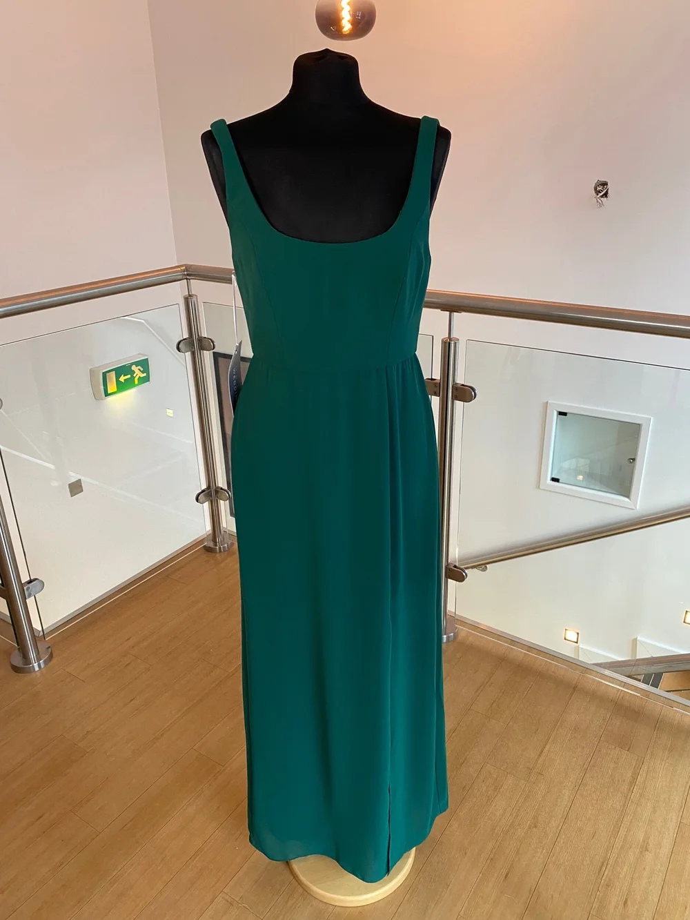 Dessy hunter green us 8 roughly uk 12 scoop neck  Dream Weddings