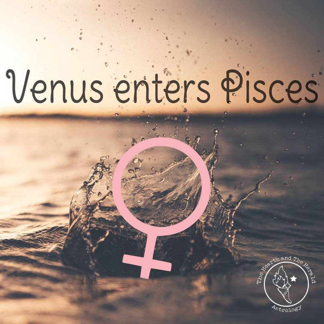Today at 11:17am EST, Venus ingressed into the sign of Pisces.​​​​​​​​
​​​​​​​​
Venus is the overseer of love, beauty, allurement, relationships, interrelatedness, money as connection and production, what we value, the power of seduction, vanity, and
